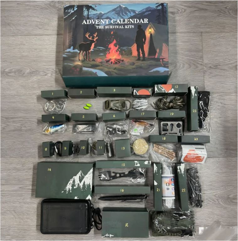 Rebolet | SURVIVAL ADVENT CALENDAR – Men's Outdoor Kit with 24 Essential Tools 2025