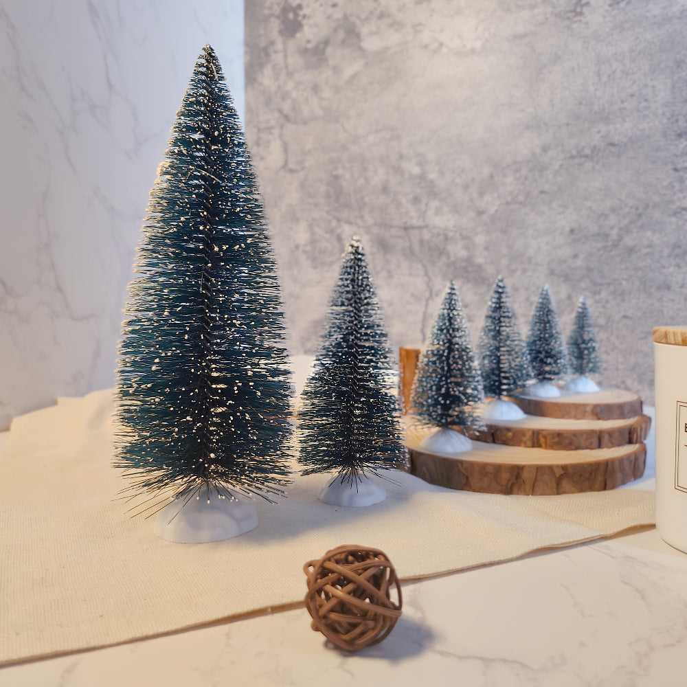 Mini Weihnachtsbaum Set, Tannenbaum Schnee Tischdekoration