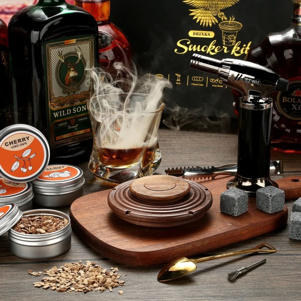 Rebolet | Cocktail Smoker Set für Whiskey- & Bourbon-Liebhaber