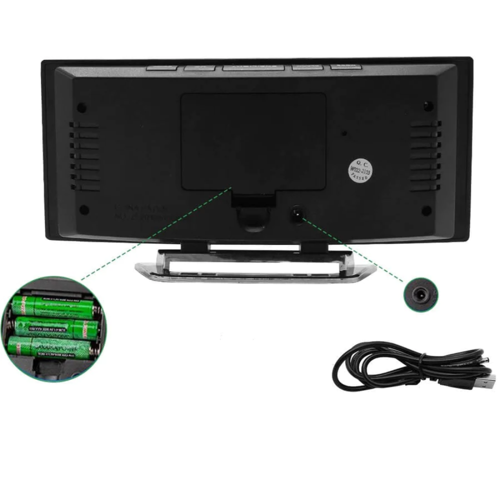 Rebolet | Curveon - LED-Digitalwecker mit gebogenem Display