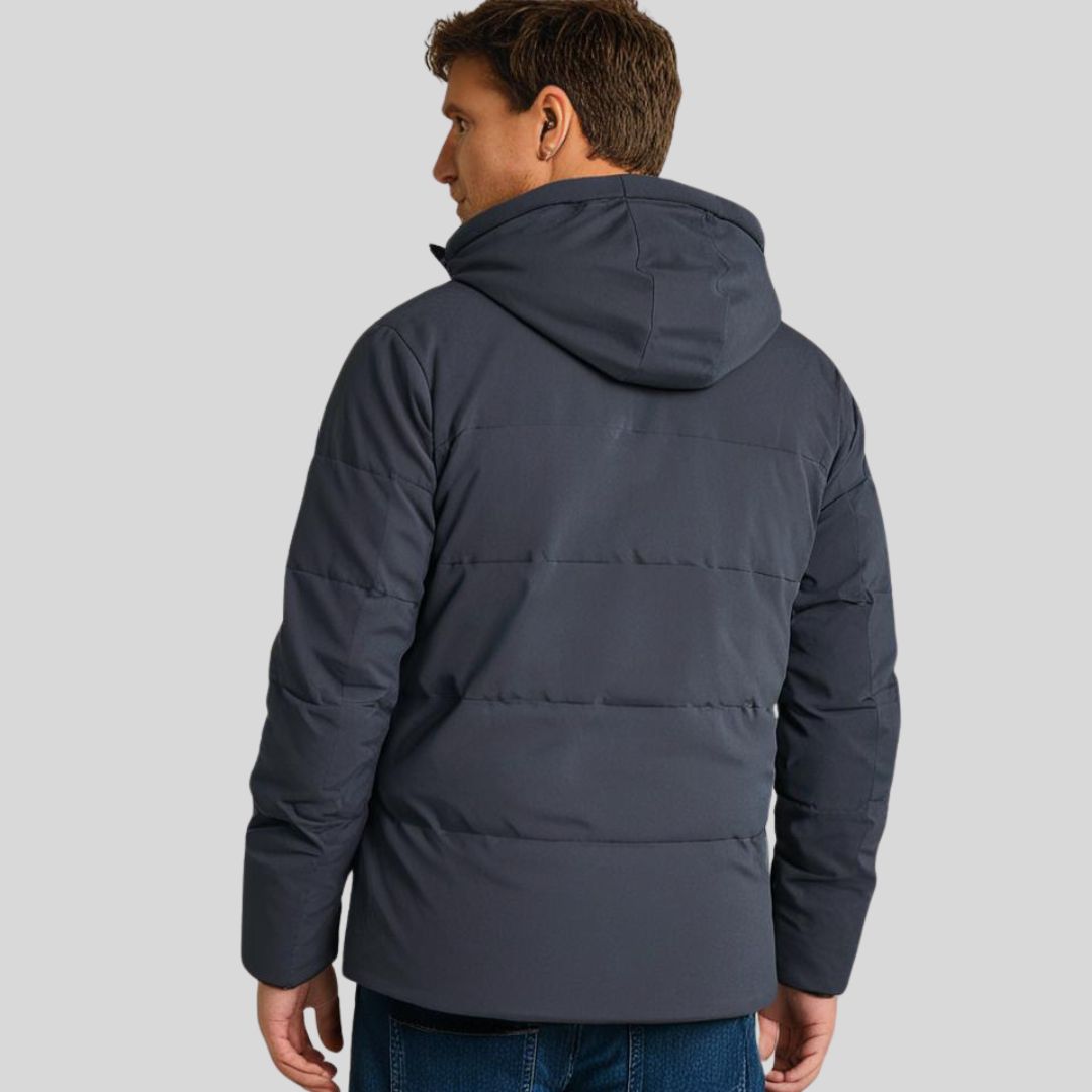 Rebolet | ThermoMax - Herren-Kapuzenjacke für den Winter – Dick gefütterter, lässiger Windbreaker mit Taschen