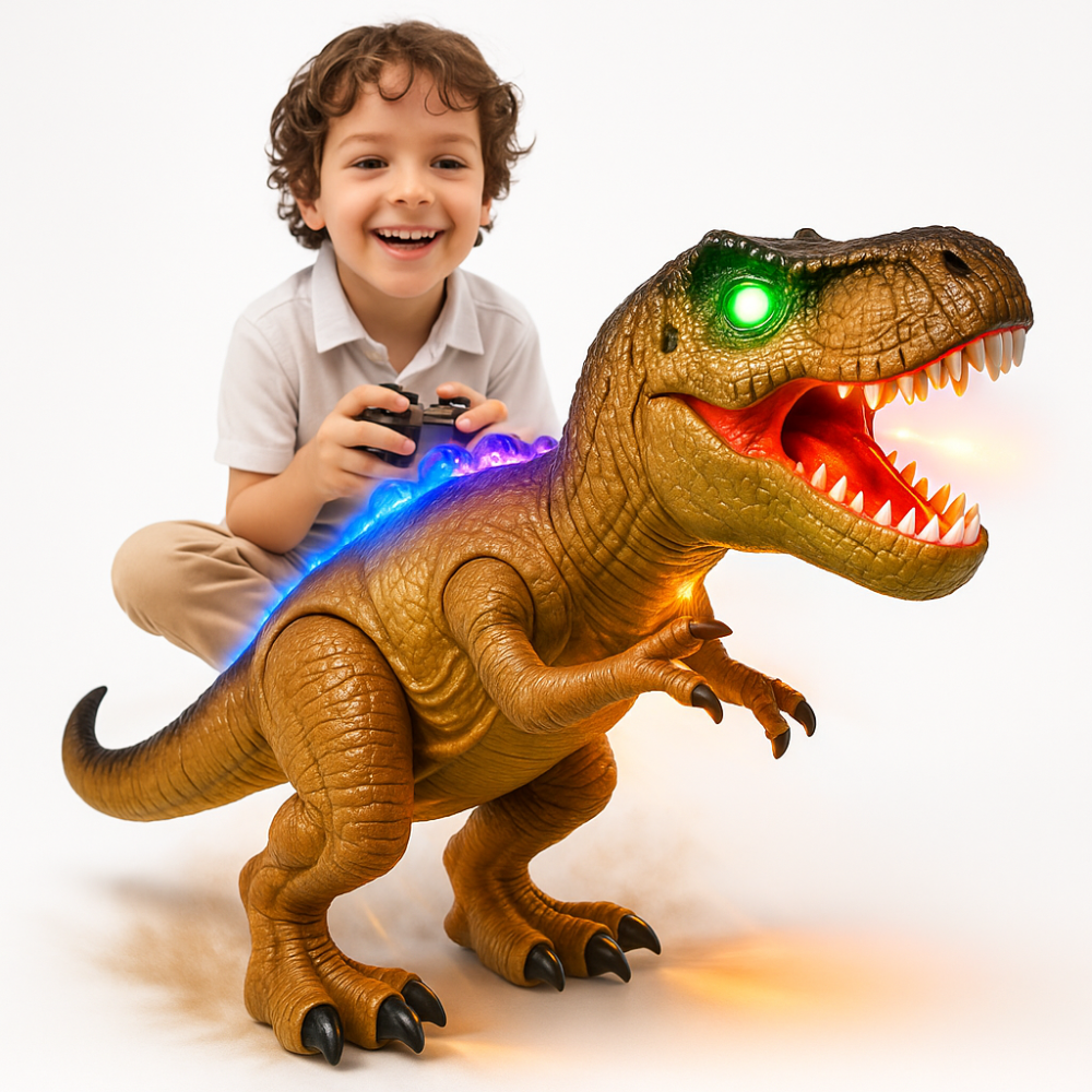 Dinosaurier RC Spielzeug, interaktiv, laufend, leuchtend