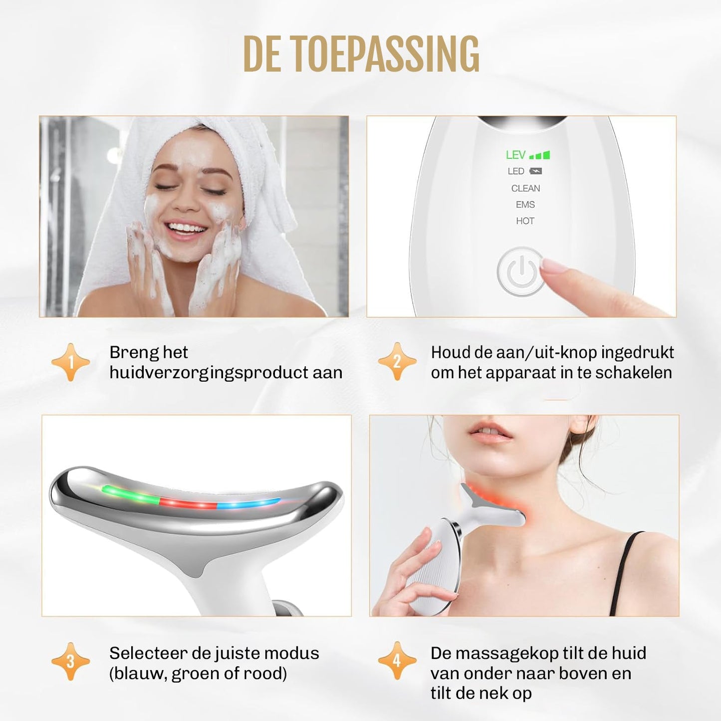 Rebolet | Visavera – Hautverjüngungsgerät 7-in-1 mit EMS & Lichttherapie