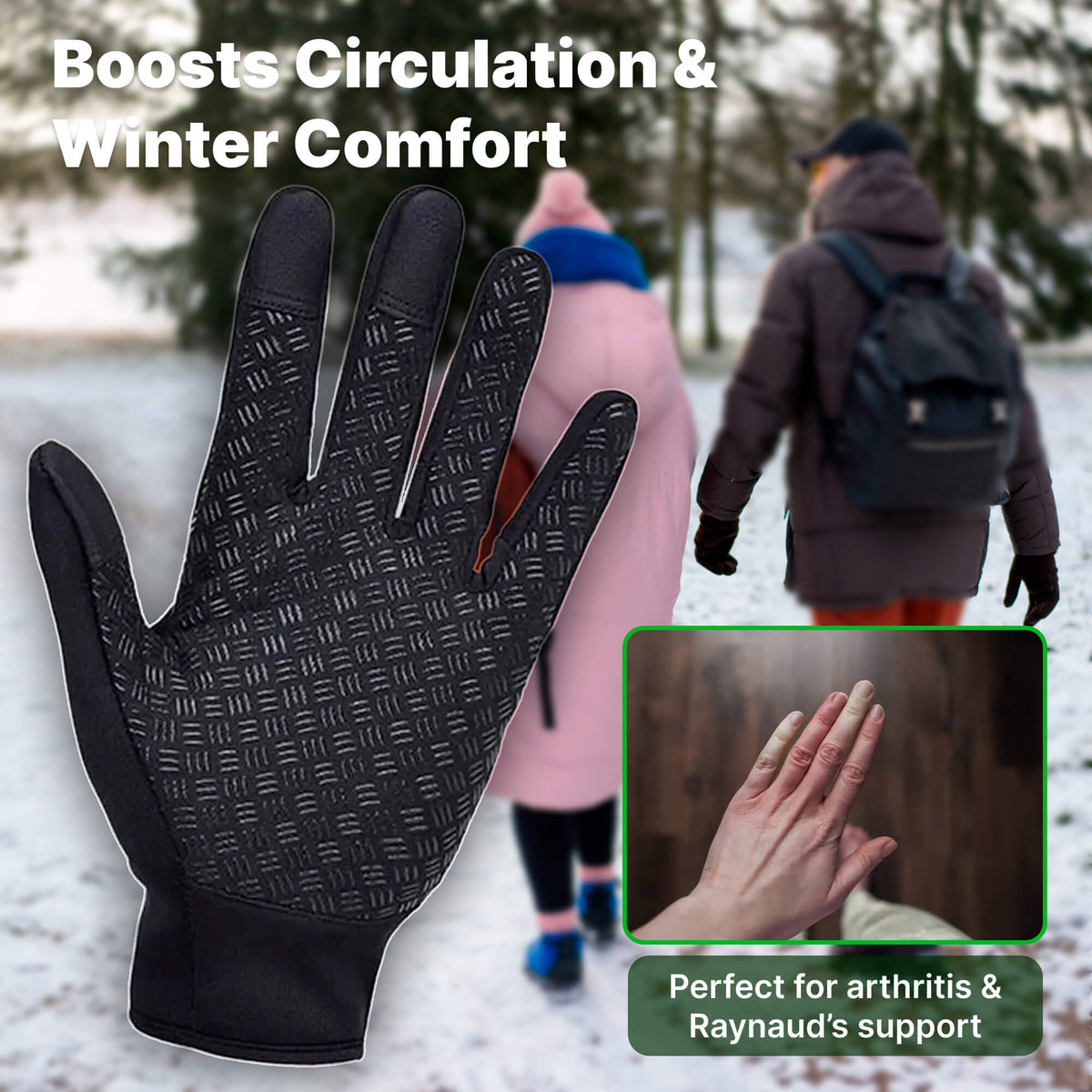 Thermohandschuhe – winddicht mit Touchscreen-Fingerspitzen