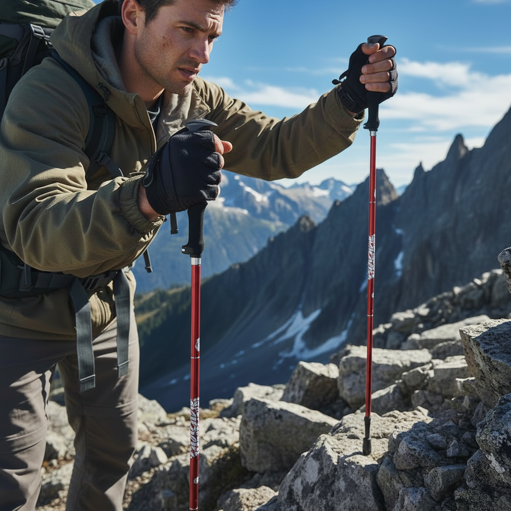 | Faltbare Nordic-Walking-Stöcke für Stabilität