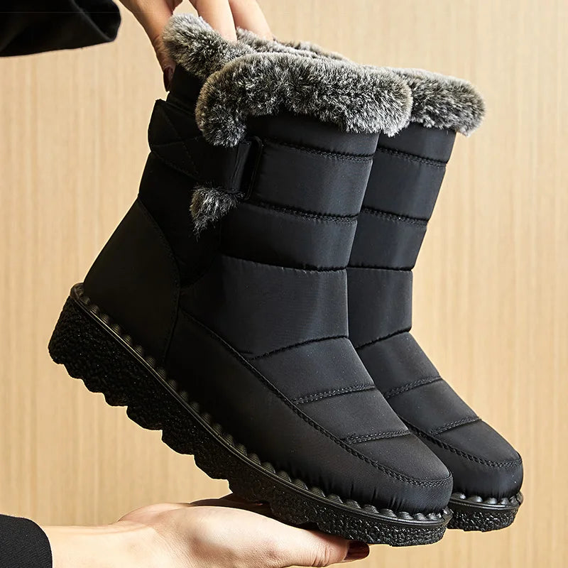 Rebolet | Fionara – Damen Winterstiefel wasserdicht mit Pelzfutter, knöchelhoch