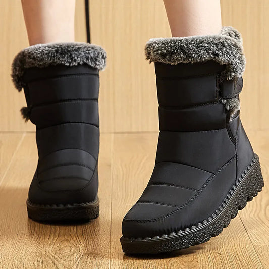 Rebolet | Fionara – Damen Winterstiefel wasserdicht mit Pelzfutter, knöchelhoch