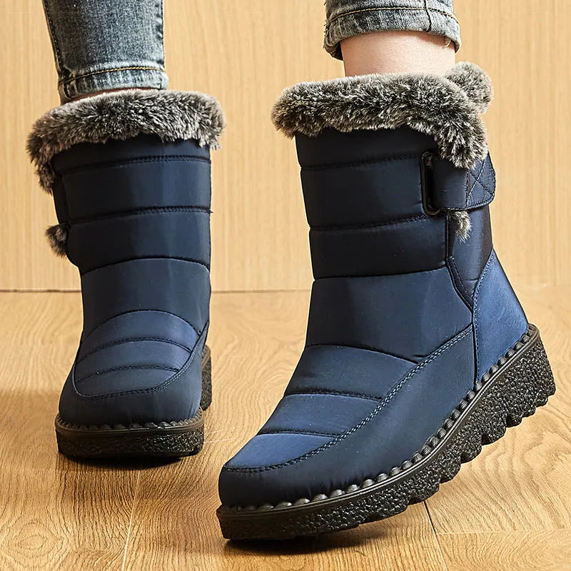 Rebolet | Fionara – Damen Winterstiefel wasserdicht mit Pelzfutter, knöchelhoch
