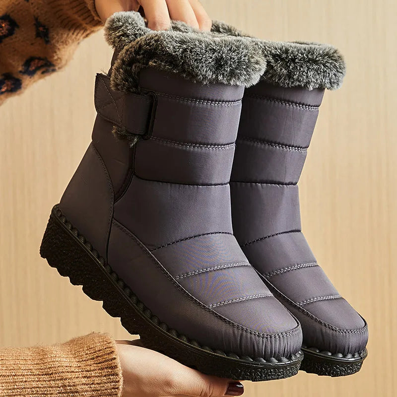 Rebolet | Fionara – Damen Winterstiefel wasserdicht mit Pelzfutter, knöchelhoch