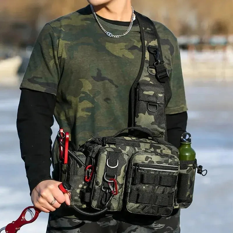 Angelrucksack mit Rutenhalter – wasserdichte Tactical-Angeltasche