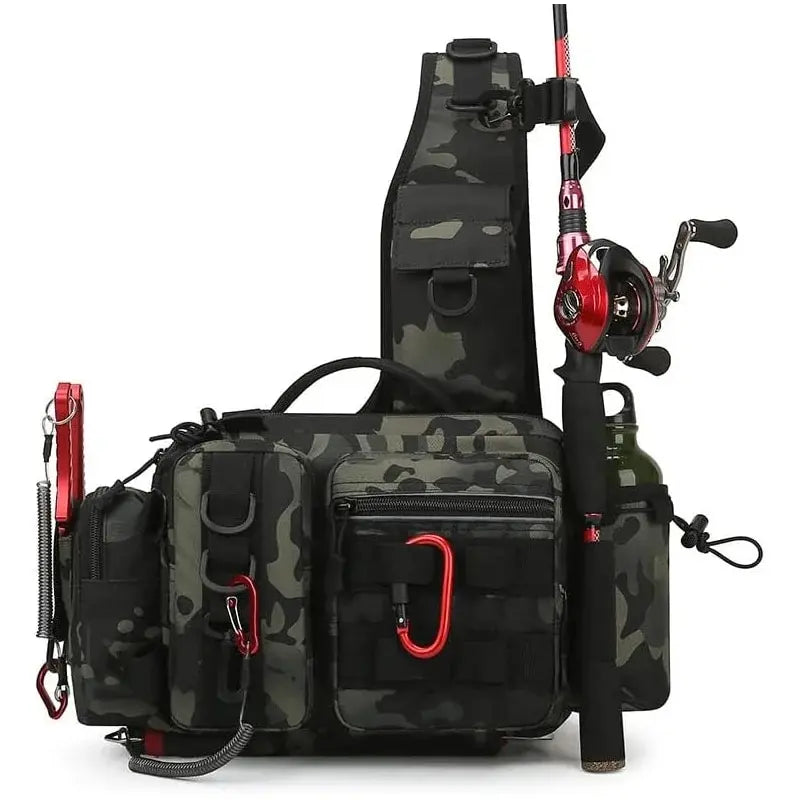 Angelrucksack mit Rutenhalter – wasserdichte Tactical-Angeltasche