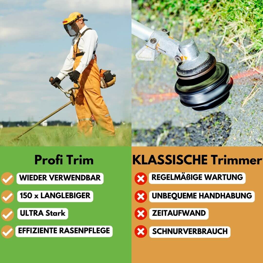 Rebolet | ProfiTrim - Der unzerstörbare Rasentrimmer inkl. Gratis Montage-Set
