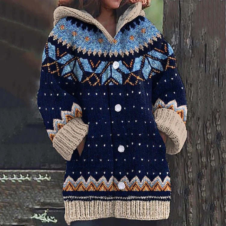 Rebolet | Gemütliche Damen Strickjacke mit Knopfleiste
