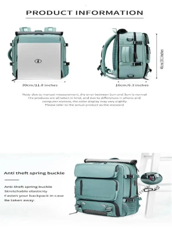 Rebolet | Großer wasserdichter Reiserrucksack mit USB-Anschluss