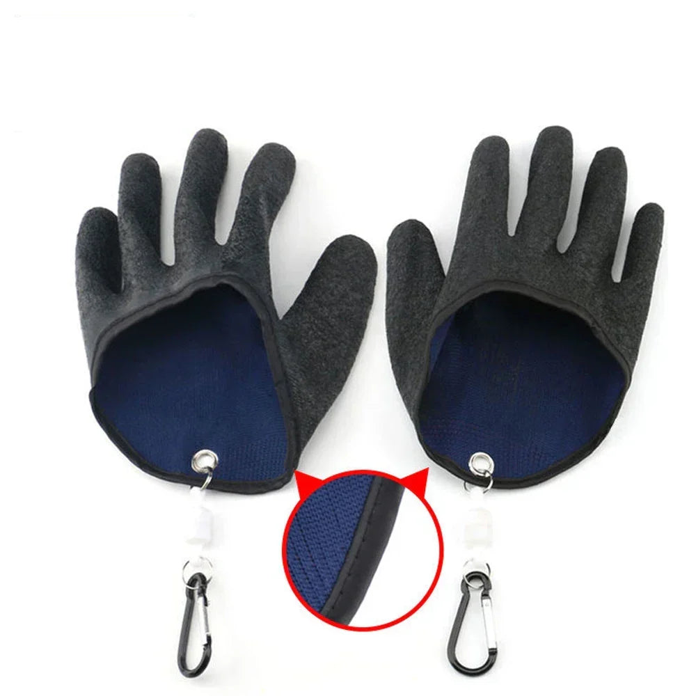 Vollfinger-Angelhandschuhe mit Magnetverschluss und rutschfestem Latex