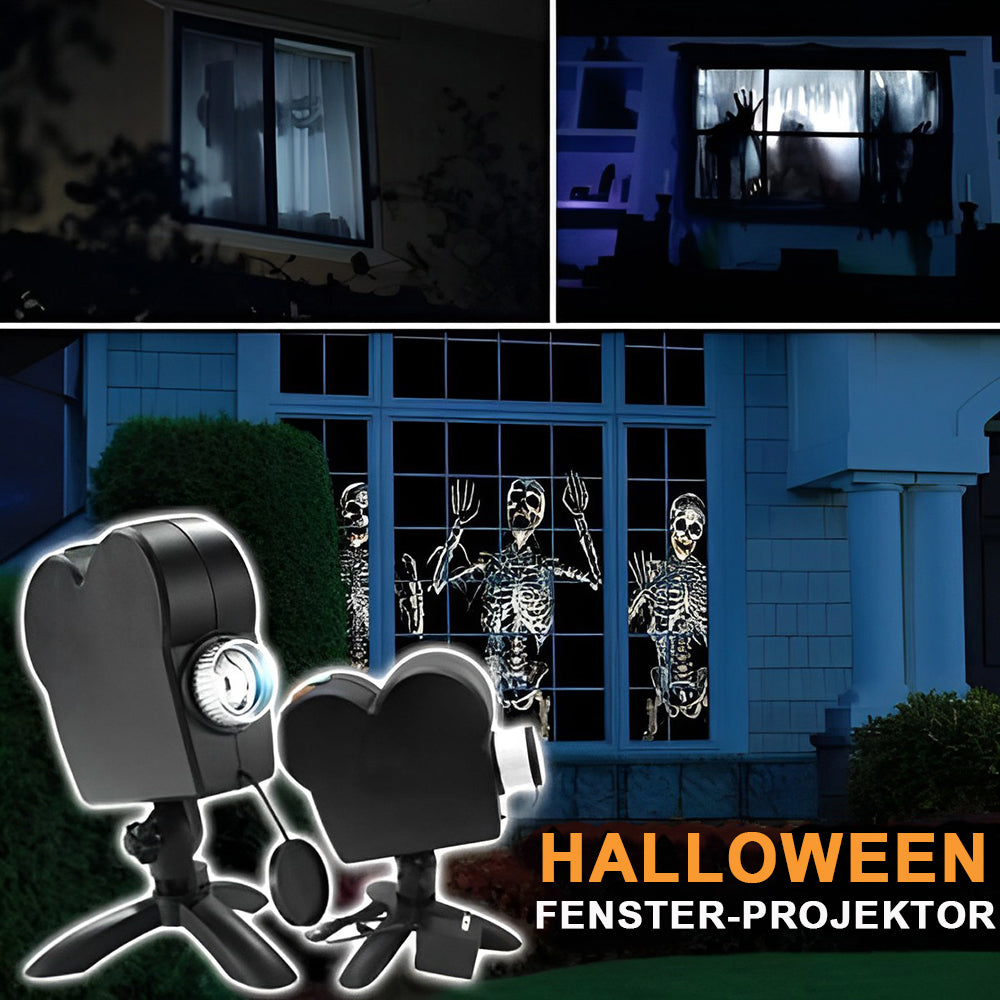 Halloween Holografischer Projektor, Fensterprojektion mit 12 Videos & Audio