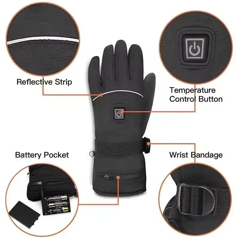 Beheizbare Handschuhe mit 3 Wärmestufen