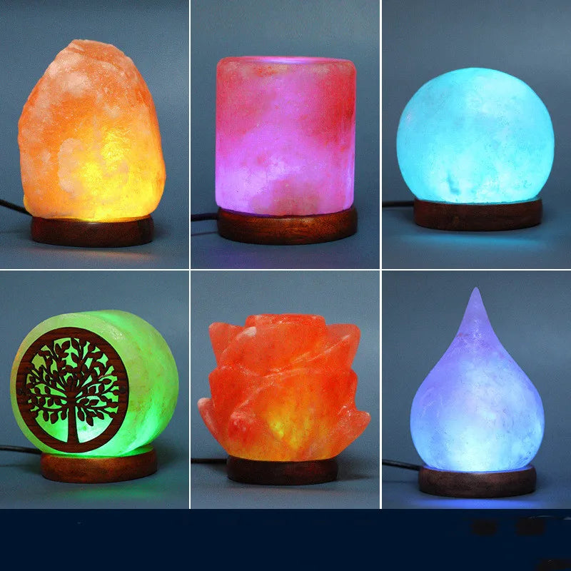USB Himalaya-Salzlampe, Farbwechsel LED Kristall-Nachtlicht