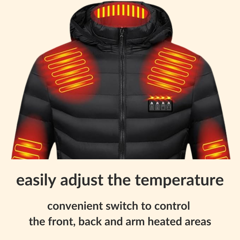 Rebolet | Herren- & Damen-Heizjacke – Beste wiederaufladbare beheizte Pufferjacke, leichte batteriebetriebene Winterjacke UK