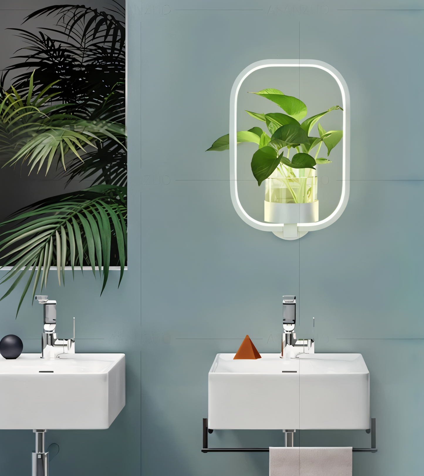 Rebolet| VerdantLume LED-Wandleuchte mit Pflanzenhalter