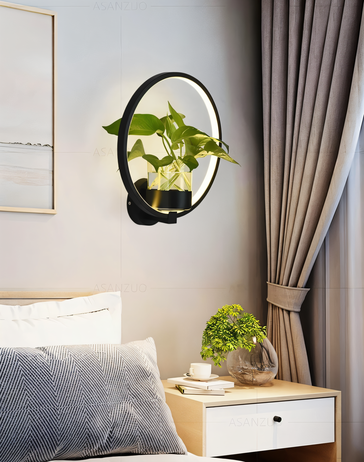 Rebolet| VerdantLume LED-Wandleuchte mit Pflanzenhalter