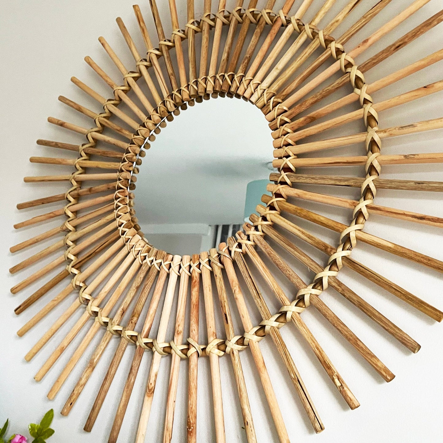 Rebolet| Natural Rattan Mirror 80cm