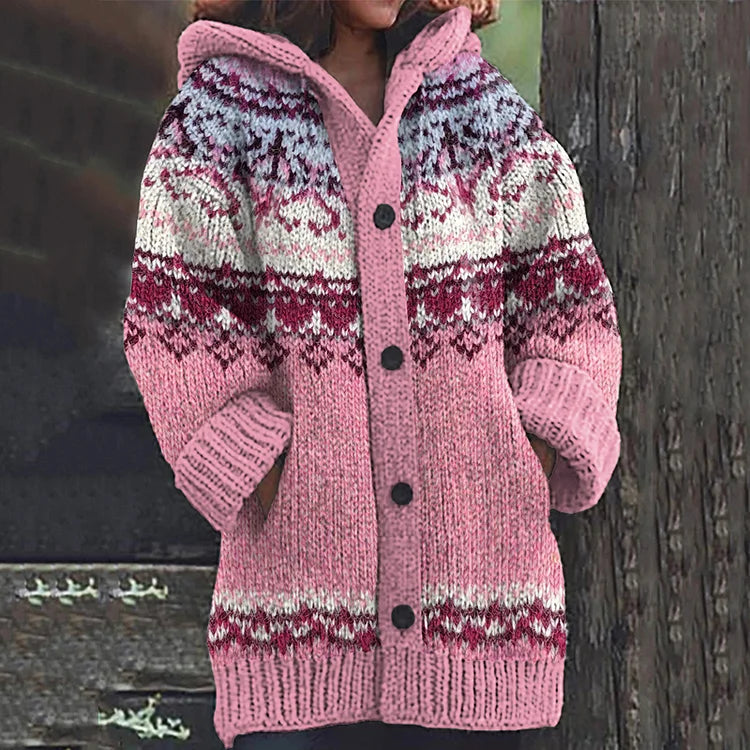Rebolet | Gemütliche Damen Strickjacke mit Knopfleiste