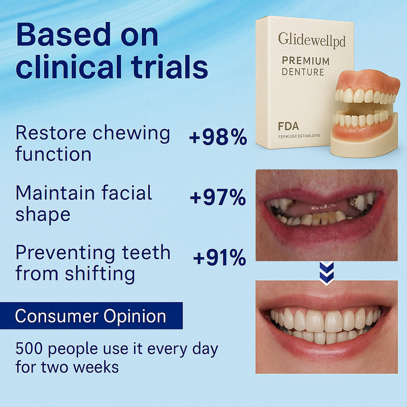 Glidewellpd™ – Premium Vollprothese für natürlichen Komfort und sicheren Halt