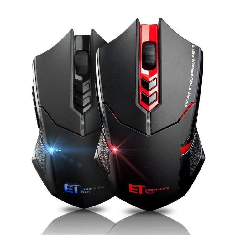 Rebolet | ET X-08 7-Tasten 2400DPI 2.4G Wireless Stille Gaming Maus mit USB-Empfänger & Farbige Hintergrundbeleuchtung (Schwarz)
