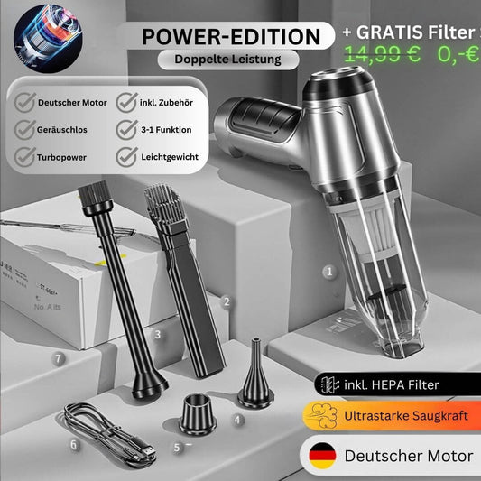 Rebolet | TurboClean Pro Handstaubsauger - Power Edition doppelt so viel Leistung inkl. GRATIS Filter Set