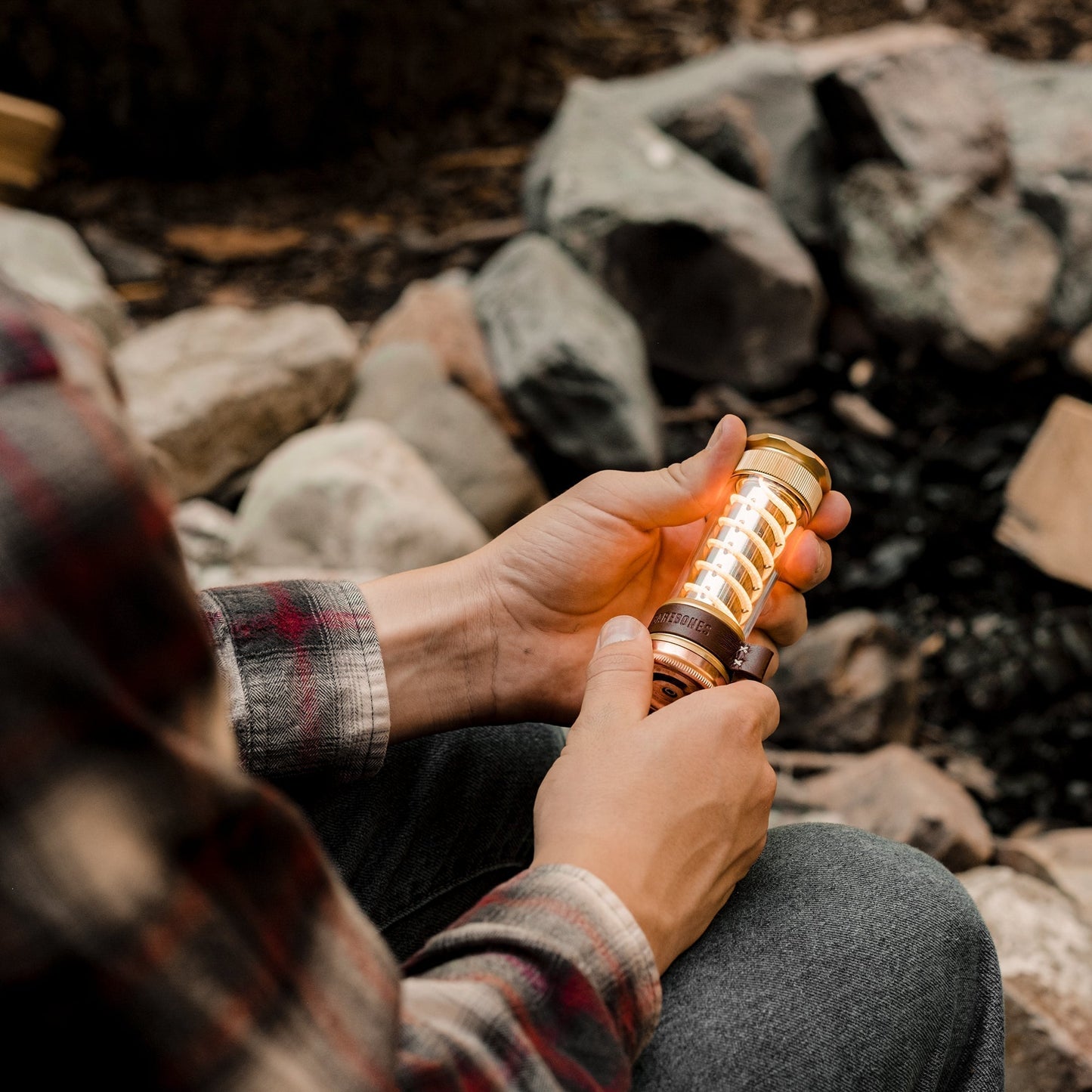 Rebolet | Edison Light Stick – Mehrzweck-Laterne und Taschenlampe mit USB-C-Aufladung und 7 Leuchtmodi