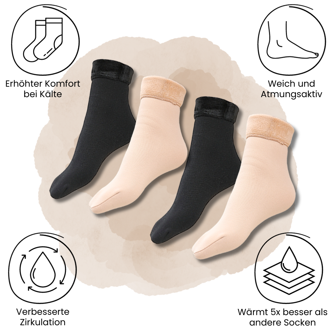 4er Set Comfysocks Thermosocken - Unisex Einheitsgröße - für warme Fußmomente
