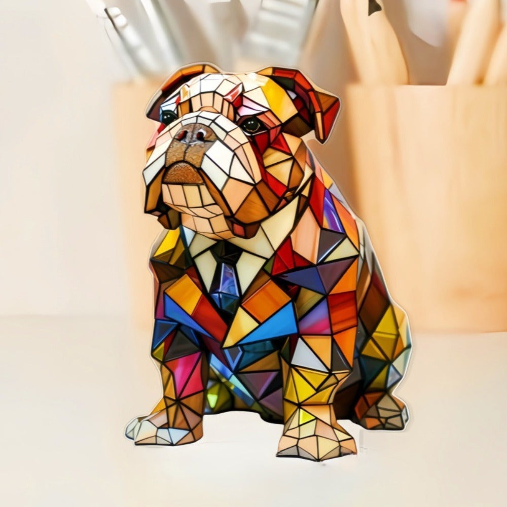 Rebolet | Hundelampe Bulldog Eleganz – Art Deco LED Lampe mit Hundemotiv für Wohnzimmer & Büro