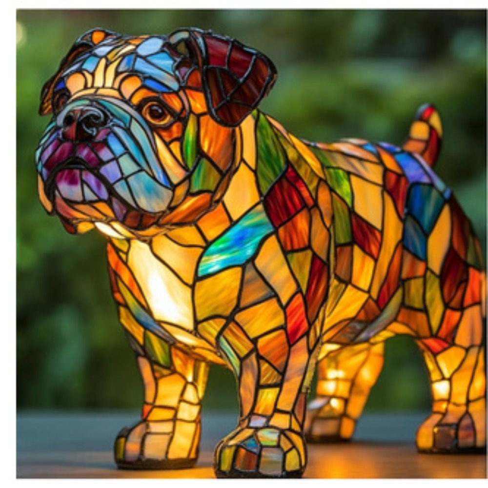 Rebolet | Hundelampe Gartenfigur Karl – Kreative LED-Lampe für Garten & Terrasse
