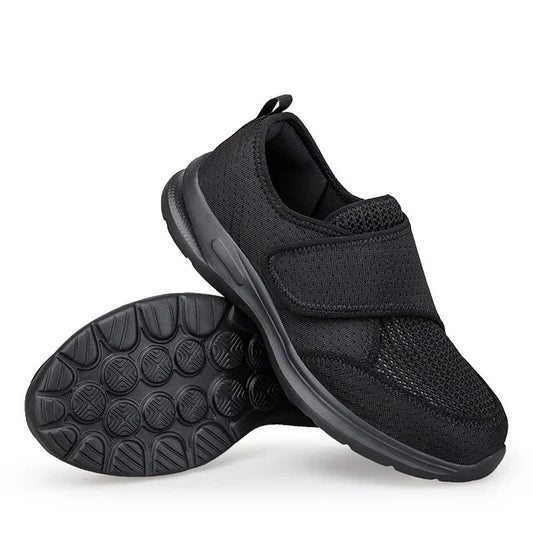 Weite Komfort-Walking-Schuhe mit verstellbarem Riemen