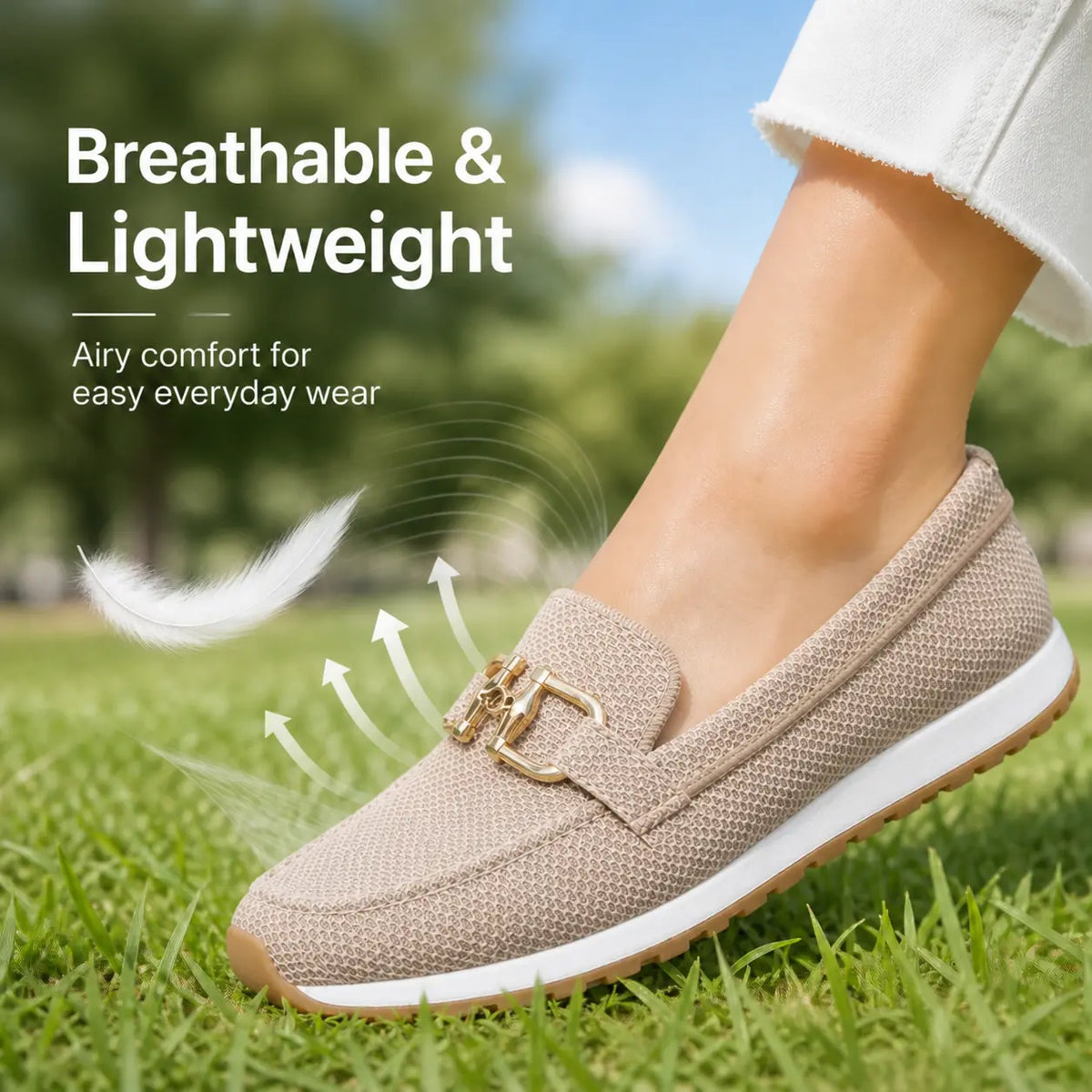 Damen-Komfort-Loafer in weiter Passform