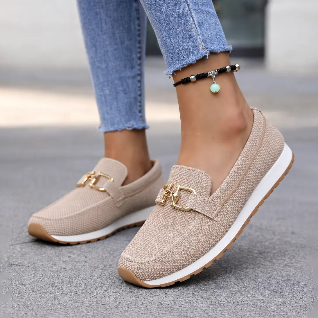 Damen-Komfort-Loafer in weiter Passform