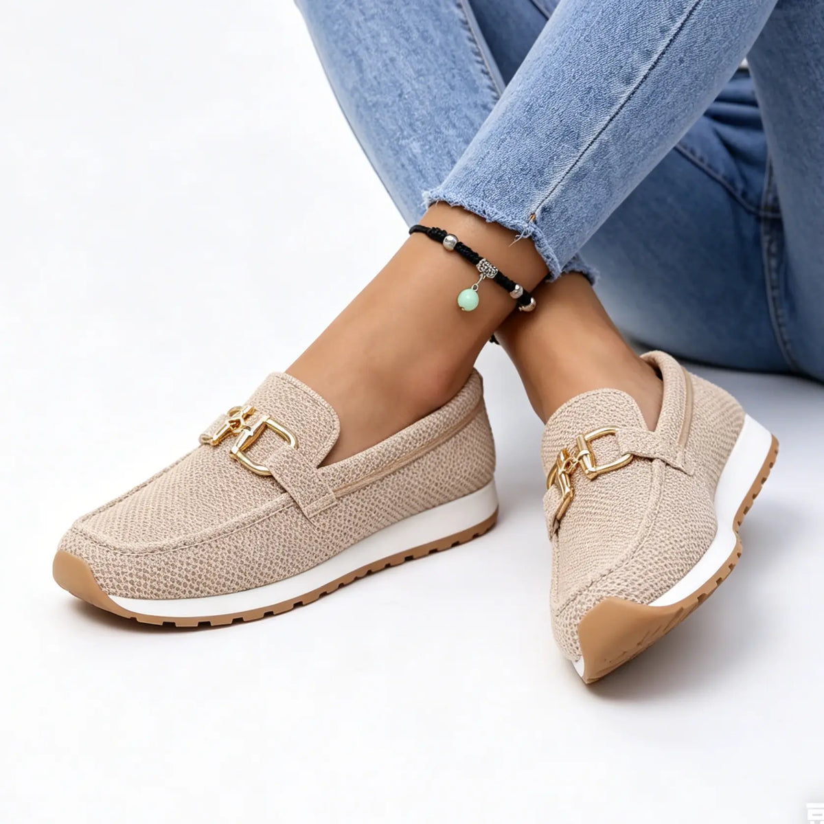 Damen-Komfort-Loafer in weiter Passform