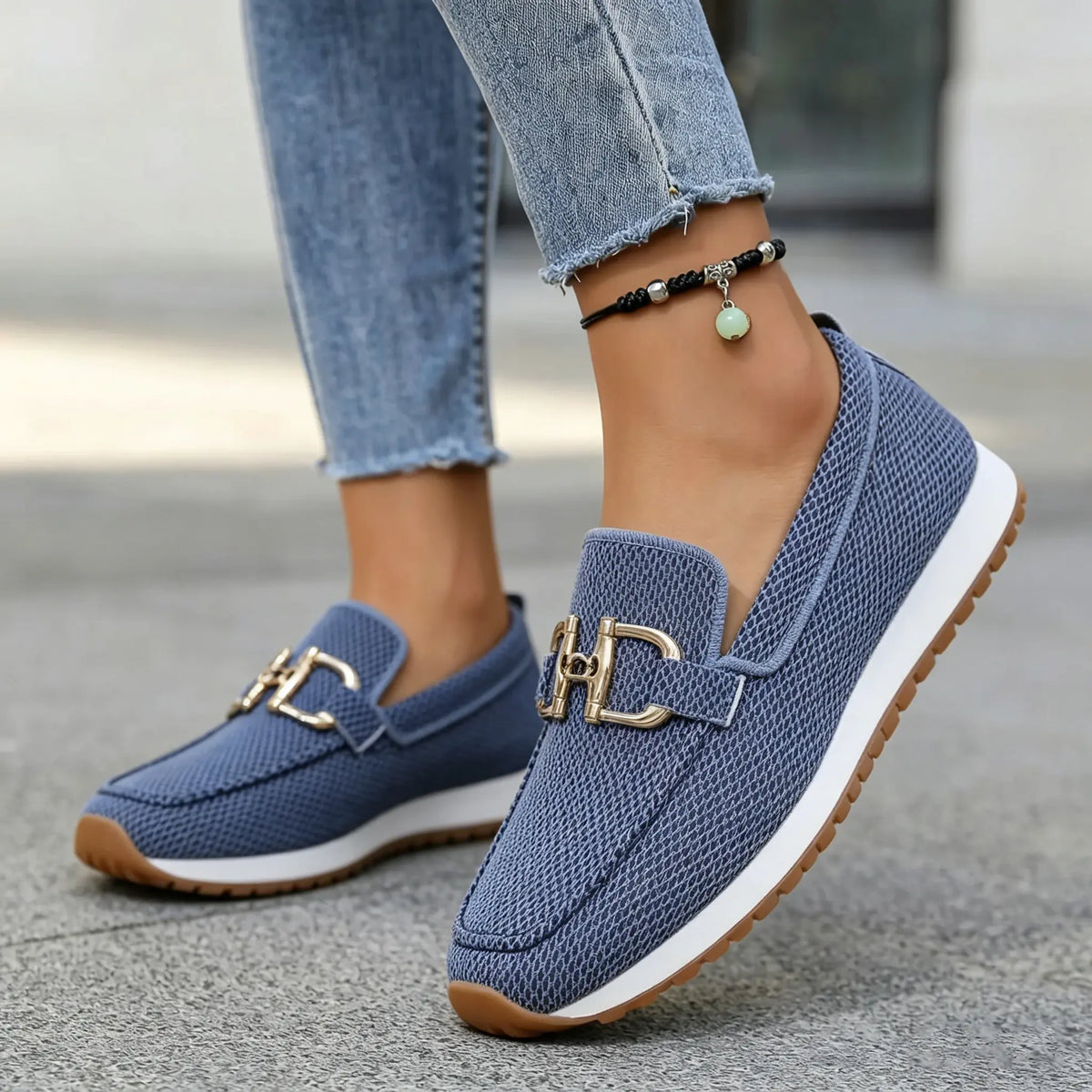 Damen-Komfort-Loafer in weiter Passform