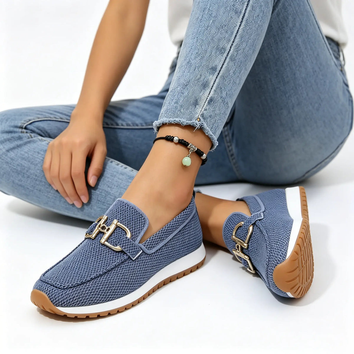 Damen-Komfort-Loafer in weiter Passform