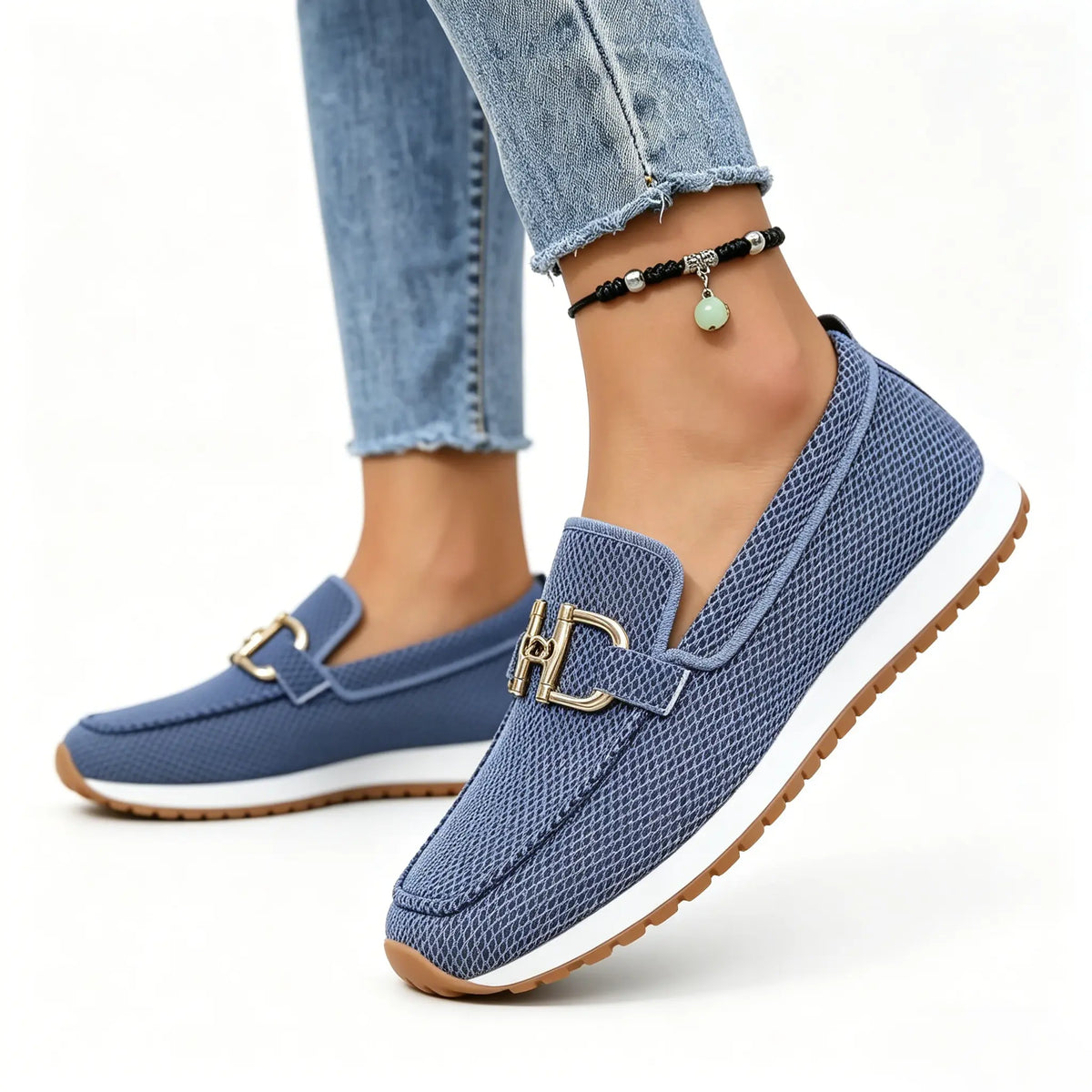 Damen-Komfort-Loafer in weiter Passform