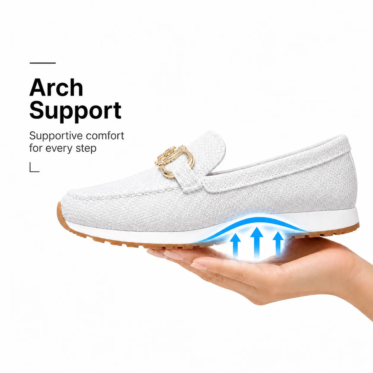 Damen-Komfort-Loafer in weiter Passform