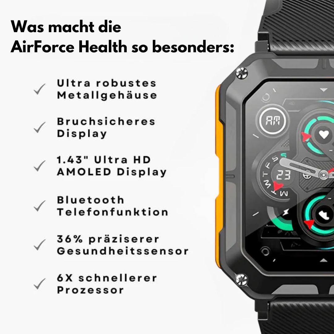 Rebolet | AirForce Health K-52 - die unzerstörbare zertifizierte Militär-Gesundheitsuhr (2025)