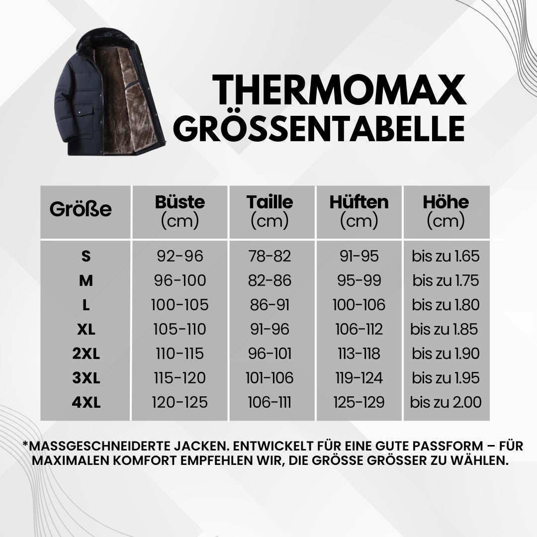 Rebolet | ThermoMax - Herren-Kapuzenjacke für den Winter – Dick gefütterter, lässiger Windbreaker mit Taschen
