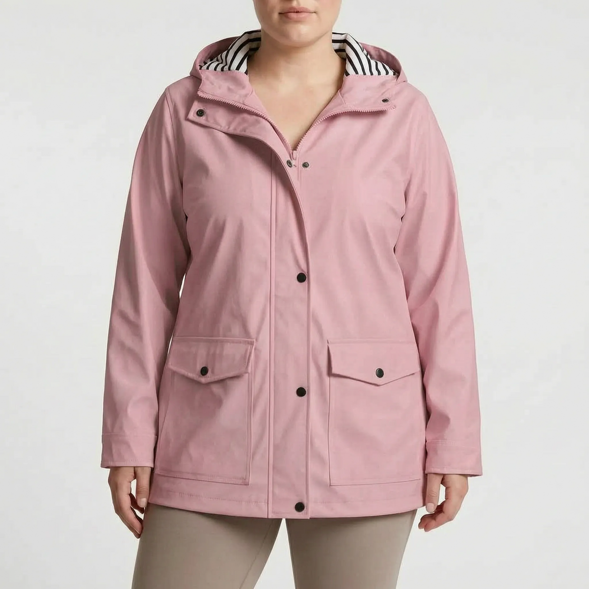 Aerojack Legere Kapuzenjacke Mit Streifenmuster