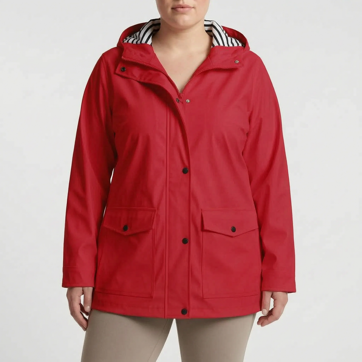 Aerojack Legere Kapuzenjacke Mit Streifenmuster