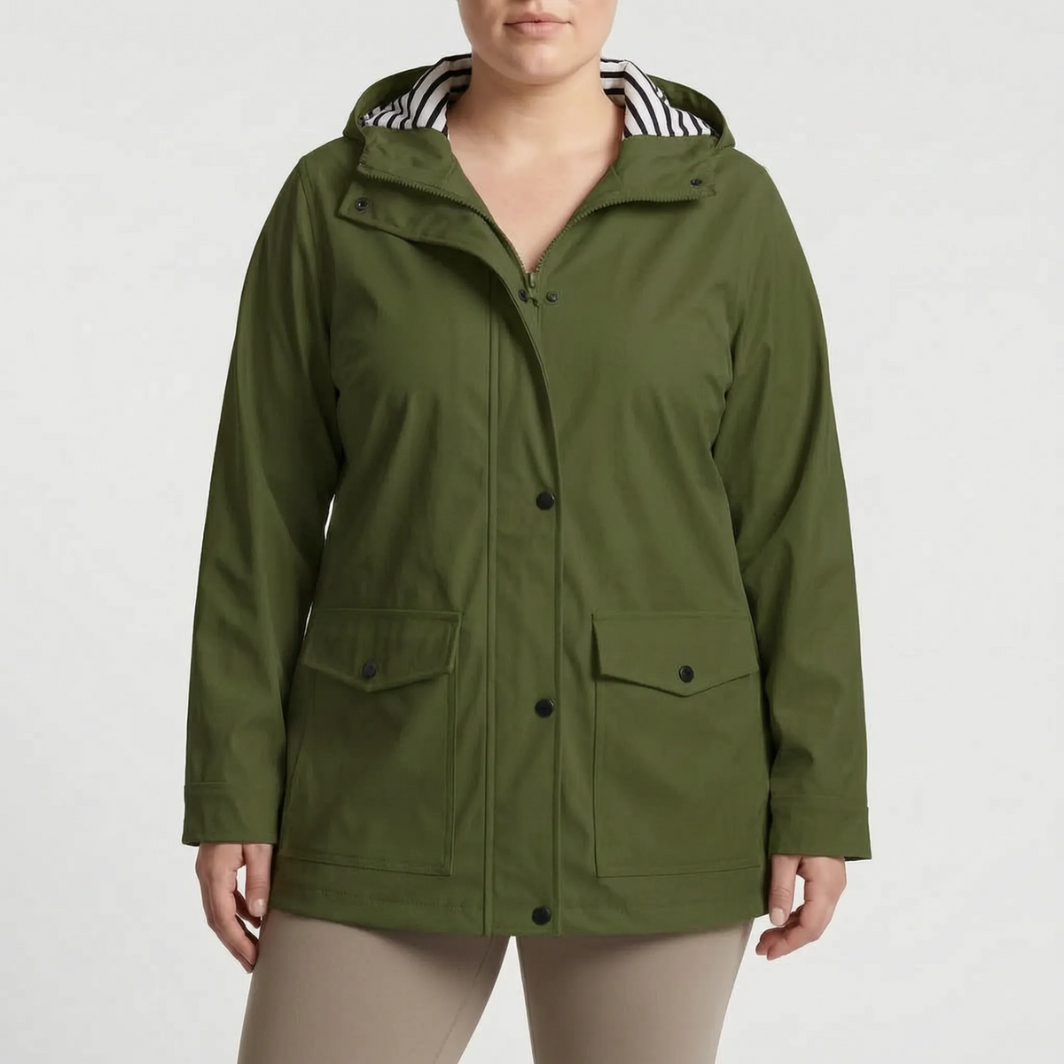 Aerojack Legere Kapuzenjacke Mit Streifenmuster