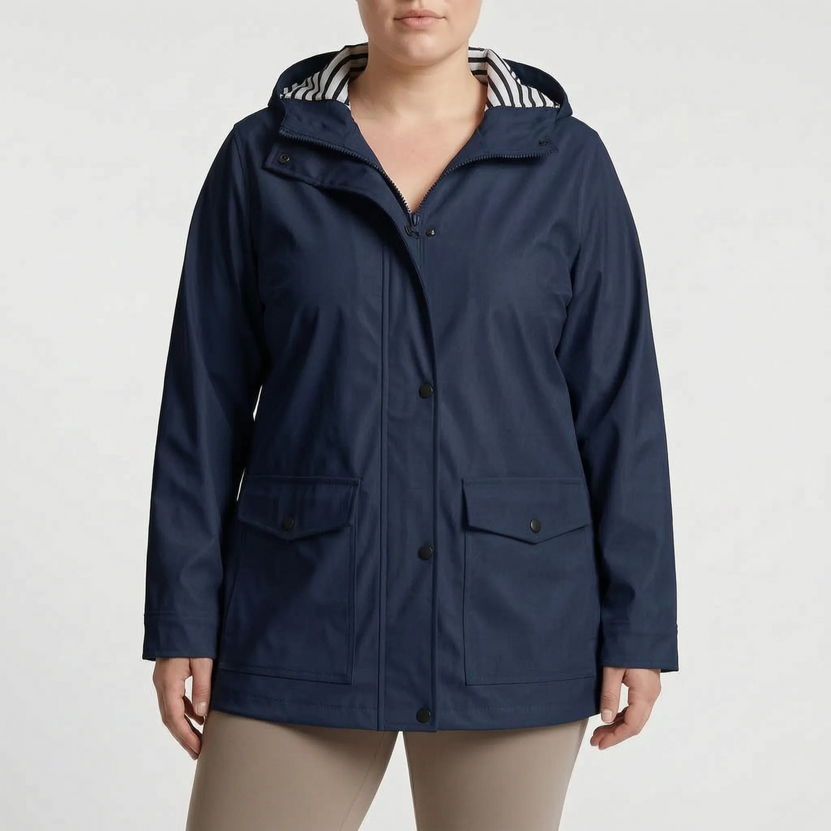 Aerojack Legere Kapuzenjacke Mit Streifenmuster