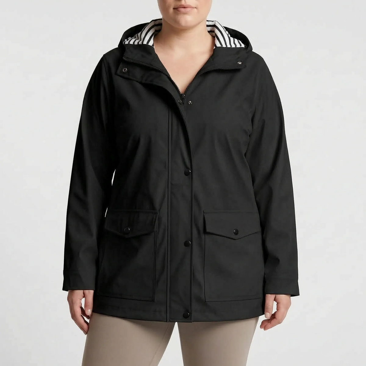 Aerojack Legere Kapuzenjacke Mit Streifenmuster
