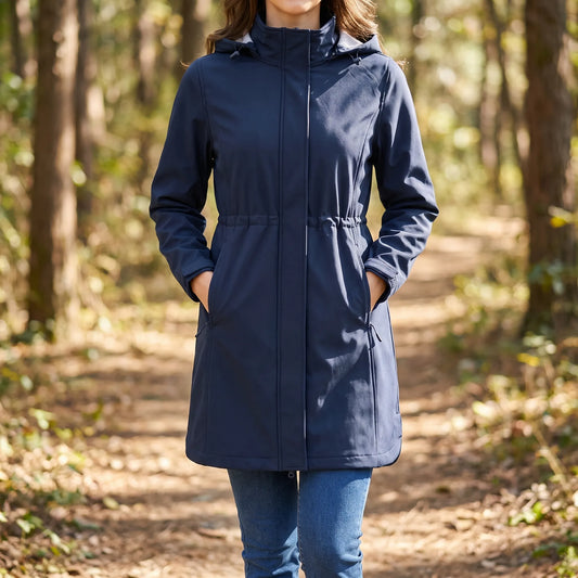Breezya Lange Gefütterte Damen-Softshelljacke